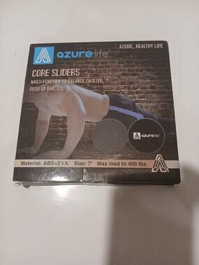 Azure Life Core Sliders Push Ups Size 7 Fitness Exercise Home Purple Sealed